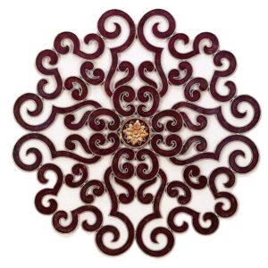 50" Scroll Wall Grill - Faux Red