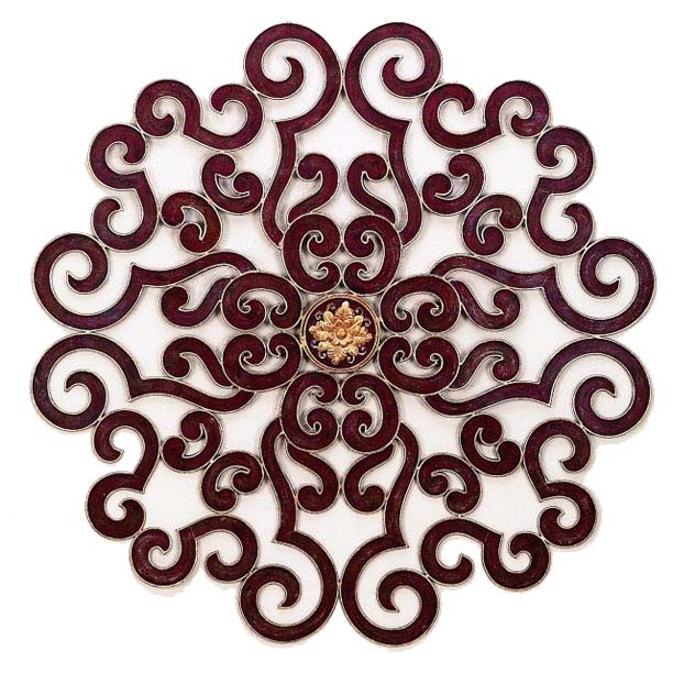 50" Scroll Wall Grill - Faux Red